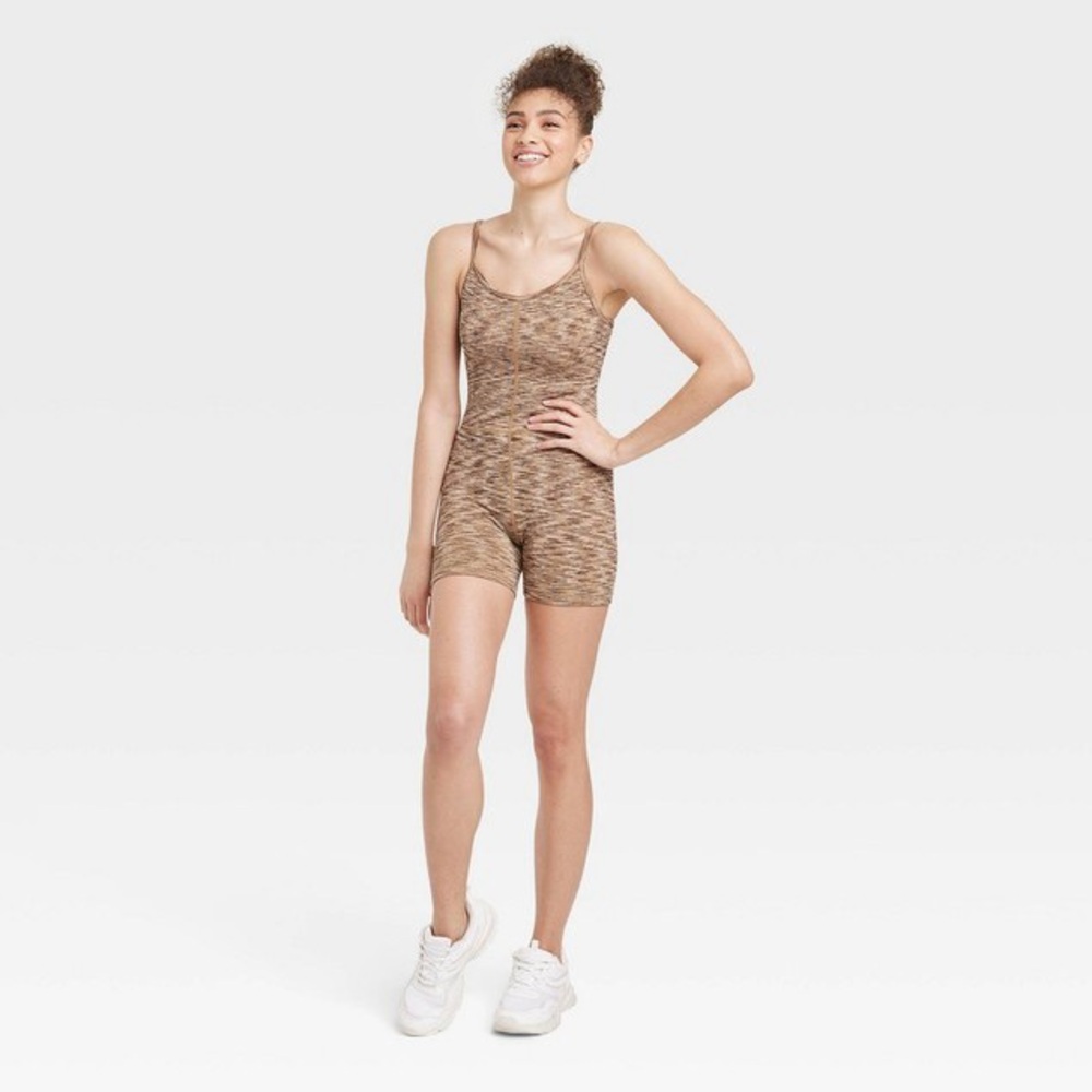 Joylab Women's Open Back Bodysuit XS Beige